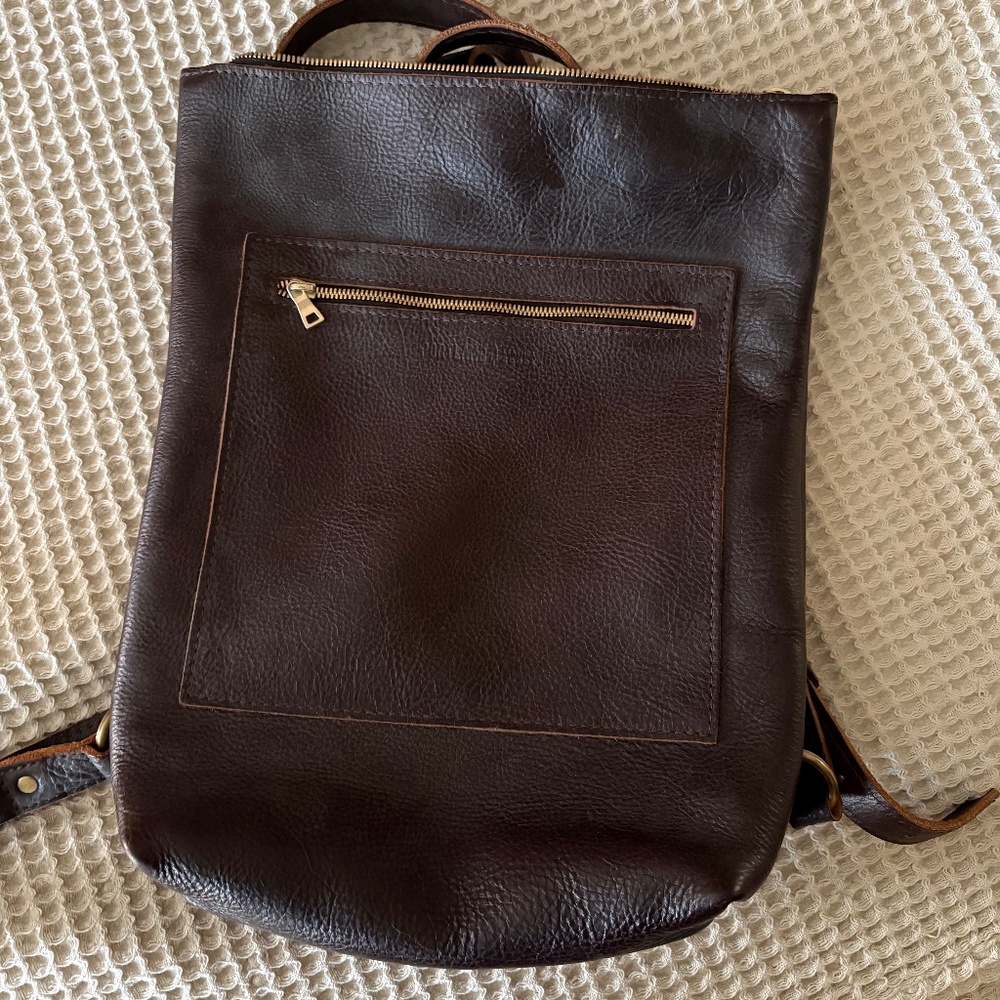 Portland Leather computer backpack